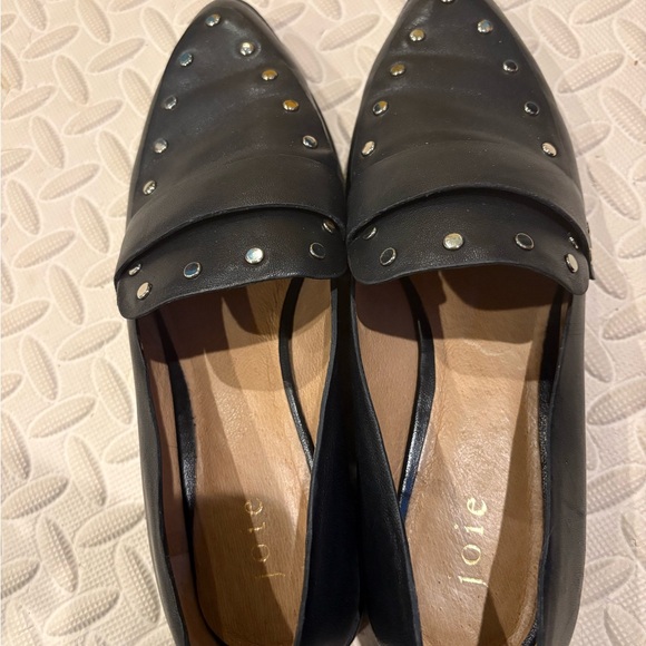 Joie Tifferson women’s leather studded loafers black 39.5 9 9.5 - Picture 6 of 8